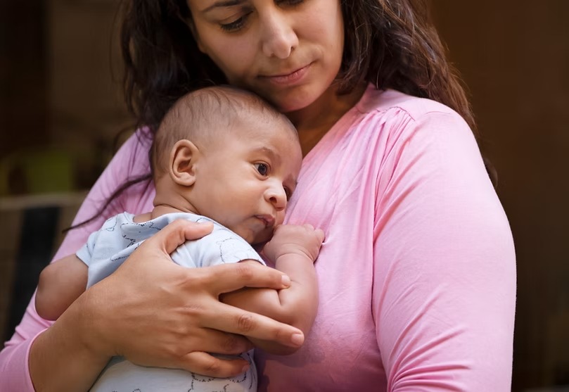 mother soothing her child